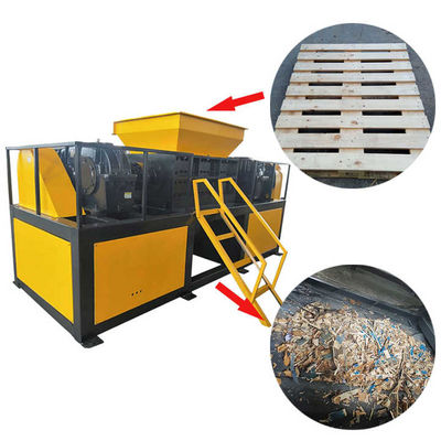완전 자동 산업용 목재 쉐리더 기계 트윈 샤프트 100-3000kg/H