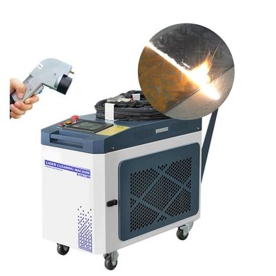 금속 레이저 청소 기계 1500W 출력 전력 및 4-6mm 콜리마이트 스팟 지름